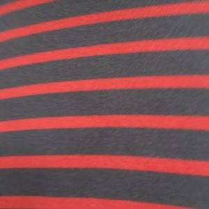 Armor Lux Women’s Large Red and Gray Striped Long Sleeve Breton Tee - Runs Small